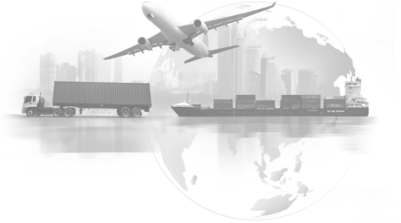 A trucks, an aircraft and a container ship as a metaphor of the world of supply chain.